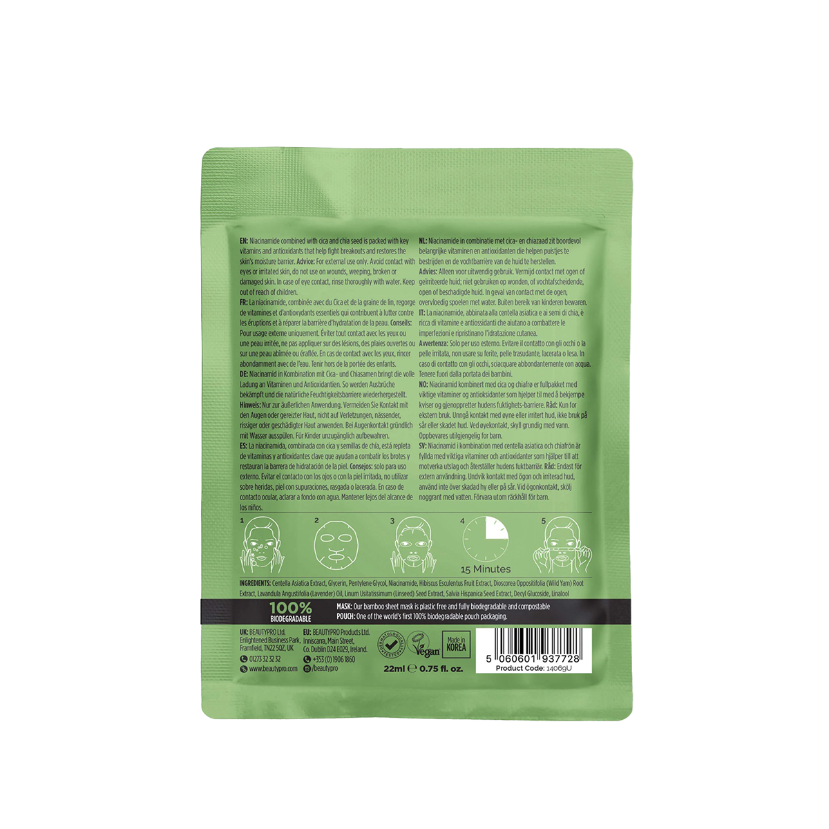 Cica + Niacinamide Blemish Control Sheet Mask